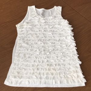 White Ruffled Top